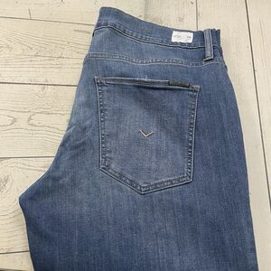 Hudson Men's W34 x L32 Blue Ethan Biker Skinny Medium Wash Denim Moto Jeans